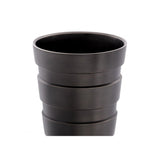 Title: Apex Bronze Ring Vase - Modern Industrial Elegance