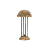 Vintage Brass Art Deco-Inspired Desk Lamp with Dome Shade