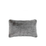 Alaska Grey Faux Fur Rectangular Cushion