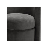 Arcadia Stool in Rich Roche Dark Grey Velvet
