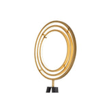 Cassini Galactic Floor Lamp, Antique Brass and Black, Adjustable LED Rings