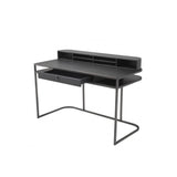 Highland Desk in Charcoal Grey Oak with Medium Bronze Accents