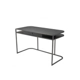 Highland Desk in Charcoal Grey Oak with Medium Bronze Accents