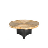 Thousand Oaks Brass and Black Finish Nesting Coffee Tables, Set of 2