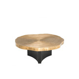 Thousand Oaks Brass and Black Finish Nesting Coffee Tables, Set of 2