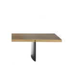 Vauclair Coffee Table: Brushed Brass Mesh Top with Black Solid Base