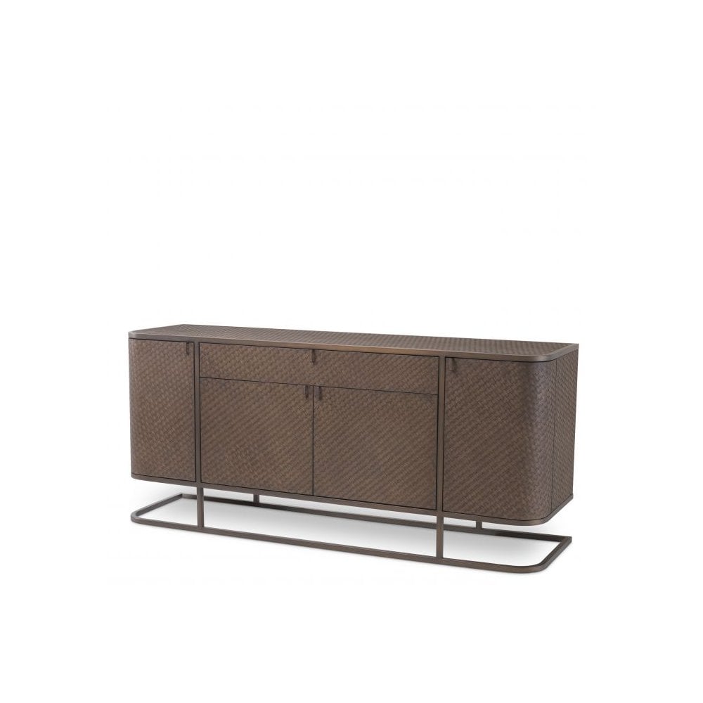 Napa Valley Woven Oak Dresser with Bronze Accents