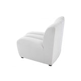 Contemporary Modular Sofa Lando in Avalon White with Sleek Black Legs