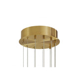 Antique Brass Mikado-Inspired LED Chandelier