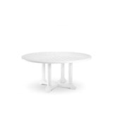 Elegant Bell Rive 160 cm Round Dining Table in Classic White for Outdoor Spaces