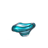 Turquoise Darius Artisanal Glass Bowl - Handcrafted Elegance