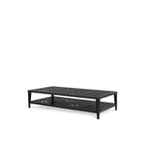 Elegant Outdoor Coffee Table - Bell Rive Rectangular in Matte Black Finish