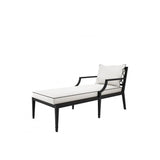 Bella Vista Chaise Longue with Matte Black Frame and Sunbrella Canvas
