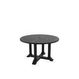 Chic Outdoor Round Dining Table - Ø 130 cm, Elegant Matte Black Design