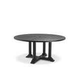Chic Matte Black Outdoor Dining Table Ø 160 cm with Openwork Design