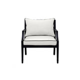 Matte Black Bella Vista Chair with Sunbrella Canvas Cushions