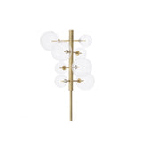 Argento Mid-Century Modern Floor Lamp, Antique Brass & Black Marble Base