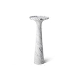 High Pompano Side Table in Solid Carrara Marble, 70s Chic Design