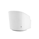 Gustav Swivel Chair in Avalon White with Retro Chic Design