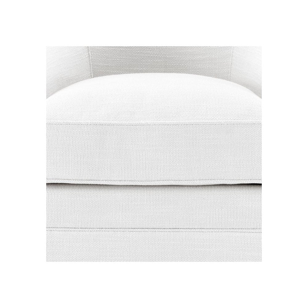 Gustav Swivel Chair in Avalon White with Retro Chic Design