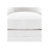 Gustav Swivel Chair in Avalon White with Retro Chic Design