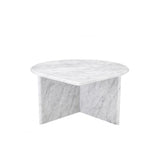 Naples Trio: Solid Carrara Marble Coffee Tables Set