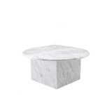 Naples Trio: Solid Carrara Marble Coffee Tables Set