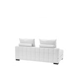 Clifford 2-Seater Sofa, Avalon White with Black Legs