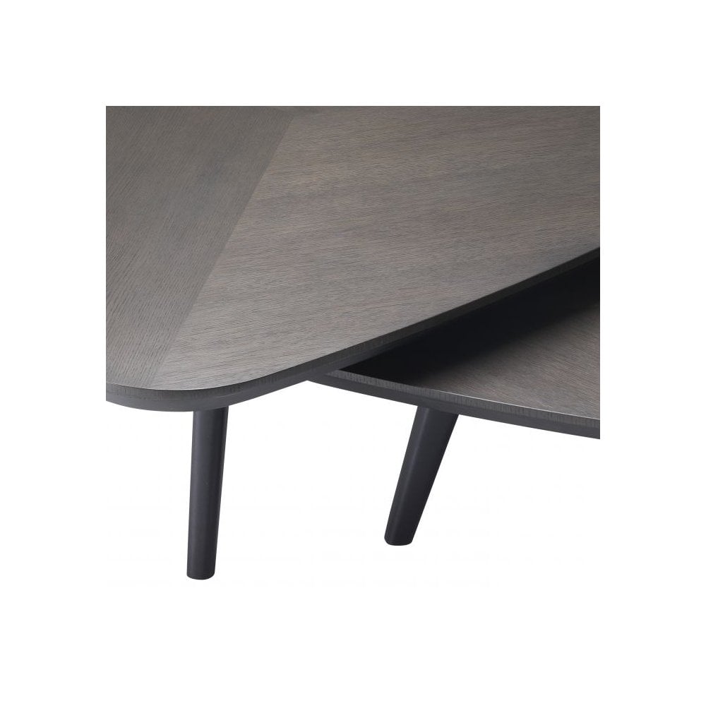 Vintage Mocha Oak Nesting Coffee Tables - Set of 2