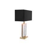 Elegant Charleston Table Lamp with Antique Brass and Marble Design