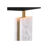 Elegant Charleston Table Lamp with Antique Brass and Marble Design