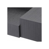 Nerone Square Coffee Table in Charcoal Grey Oak with Brushed Brass Accents