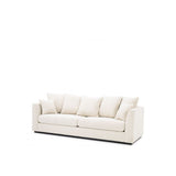 Taylor Bouclé Cream Sofa with Black Base