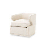 Dorset Swivel Chair in Cream Bouclé Upholstery