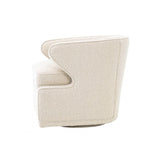 Dorset Swivel Chair in Cream Bouclé Upholstery