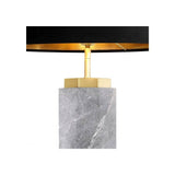 Newman Table Lamp in Grey Marble with Antique Brass Accents