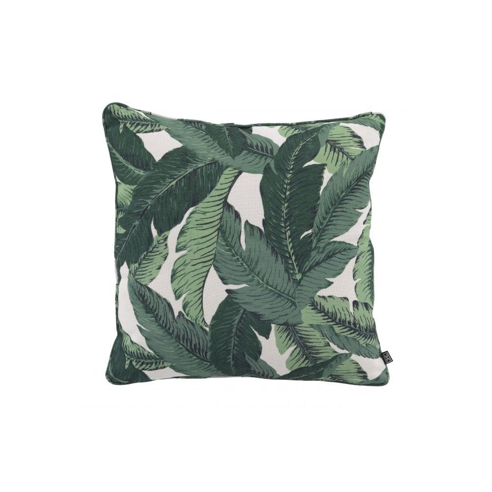 Mustique Green Palm Leaf Cushion, 60 x 60 cm