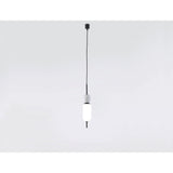 Anet Modern Pendant Lamp in Matt Black and Opal White