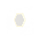 Hexagonal Magnetic LED Wall Sconce, 12W 3000K, Sand White Finish with Frosted Acrylic Diffuser