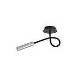 Modern Black and Aluminium Adjustable Arm Ceiling Light with Integrated 5W LED, 3-Year Warranty