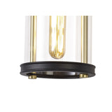 Elegant Wall Sconce, E27 Base, Black & Gold with Clear Glass, IP54 Rated, 2-Year Warranty