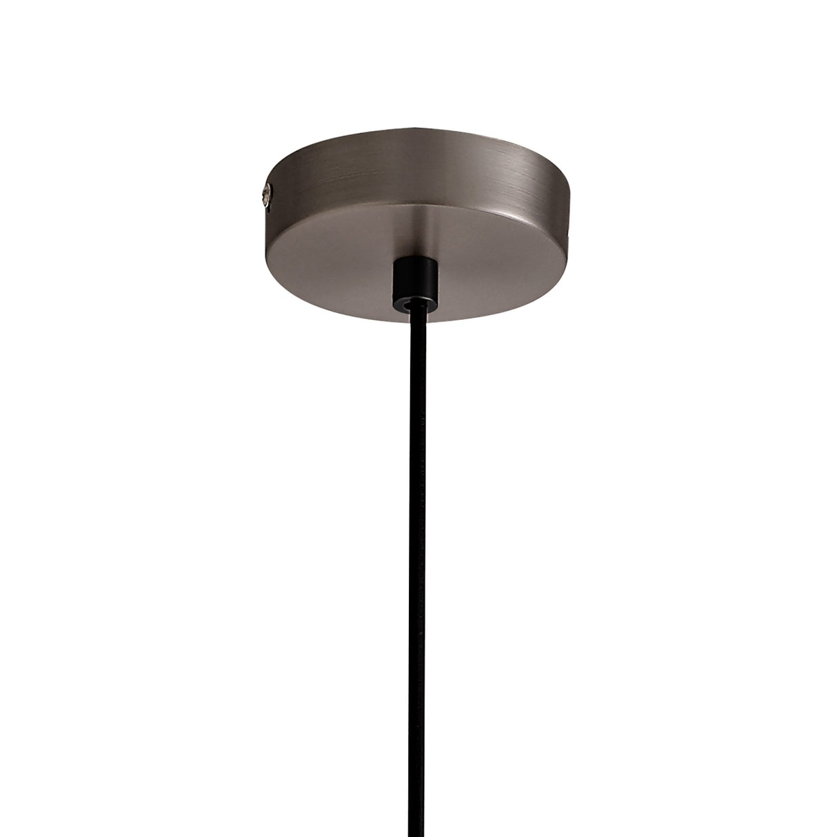Satin Nickel Pendant Light, Adjustable 1-Light E27 Fixture