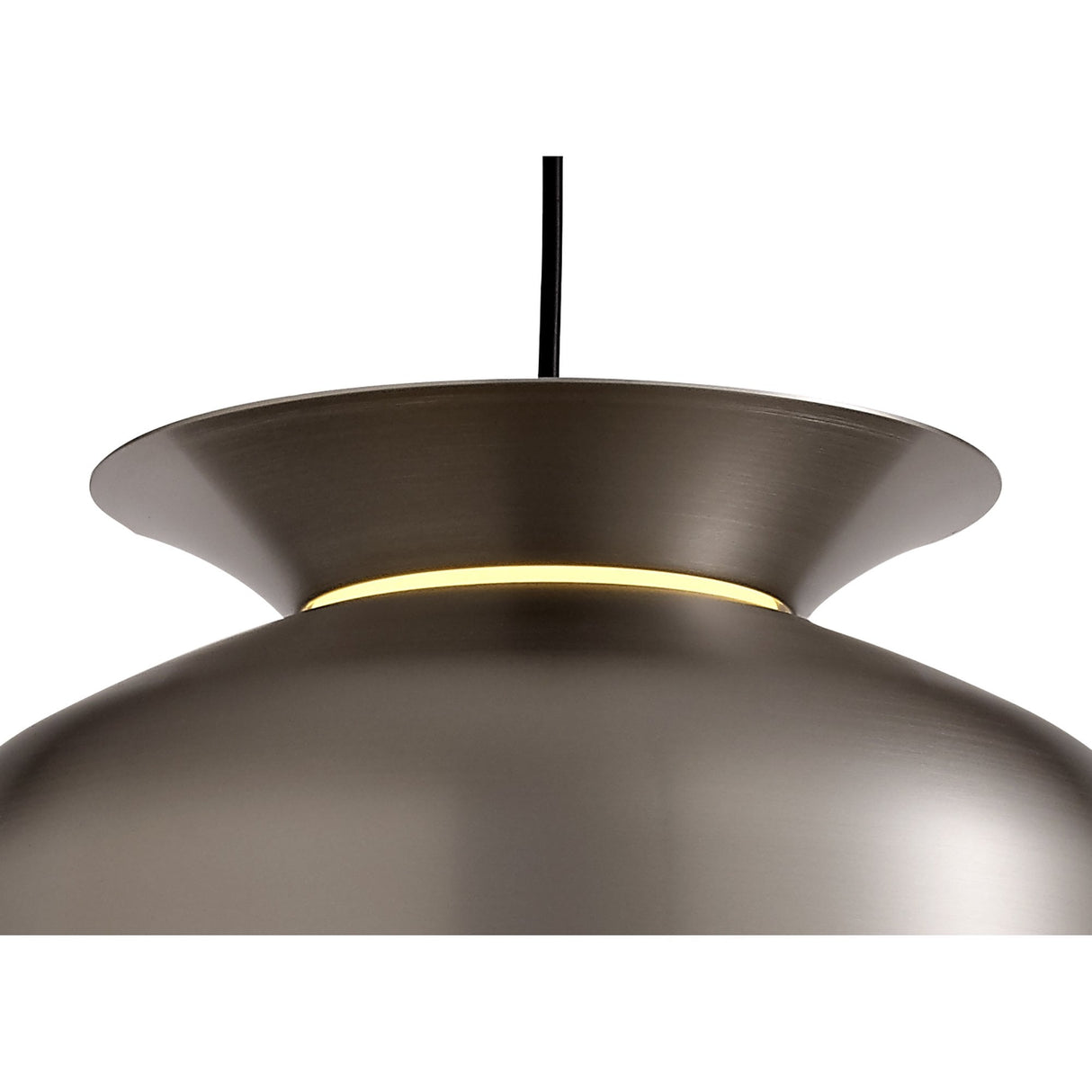 Satin Nickel Pendant Light, Adjustable 1-Light E27 Fixture
