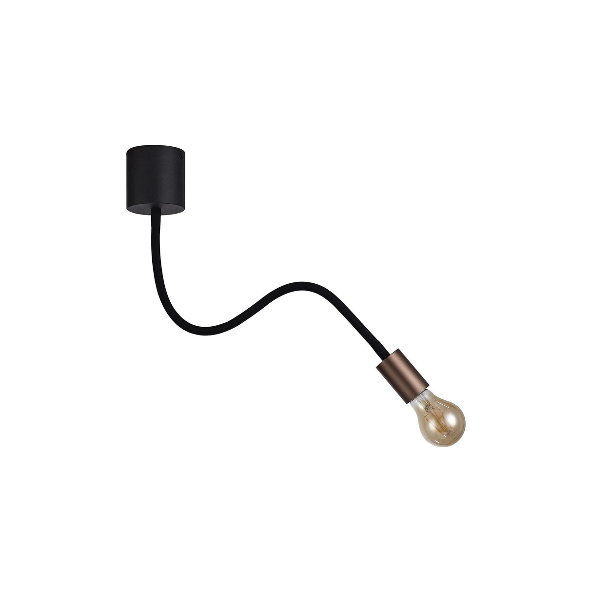 Dynamic Ceiling Light E27 in Satin Black and Brushed Copper