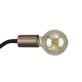 Adjustable Wall Lamp, Single Light E27, Satin Black with Brushed Copper Finish