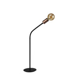 Sleek Adjustable Table Lamp, Single E27 Light, Satin Black & Copper Finish