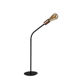 Sleek Adjustable Table Lamp, Single E27 Light, Satin Black & Copper Finish