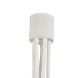 Adjustable 5-Light Ceiling Fixture in Satin White and Satin Nickel Finish