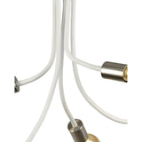 Adjustable 5-Light Ceiling Fixture in Satin White and Satin Nickel Finish