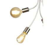 Adjustable 5-Light Ceiling Fixture in Satin White and Satin Nickel Finish